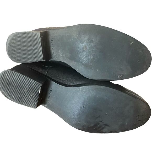 Cole Haan Landsman Wm’s Sz 8.5B Black Pebble Leather Goring Ankle Bootie Boots - Picture 6 of 7